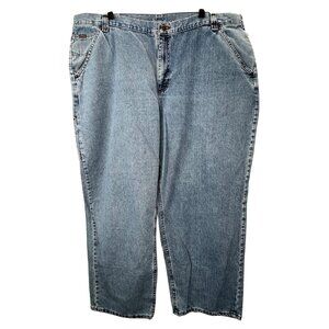 Lee Riders Carpenter Jeans 26W Blue 46" Waist Cotton High Rise Relaxed Loose